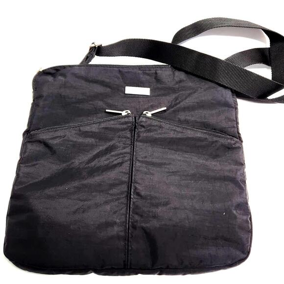Baggallini Multi-Pocket Adjustable Crossbody Black Bag Organizer Lightweight - Picture 1 of 13